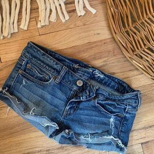 AMERICAN EAGLE Denim Short Shorts